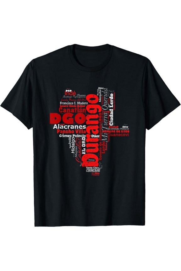 Durango Mexico Mapa Municipios T-Shirt