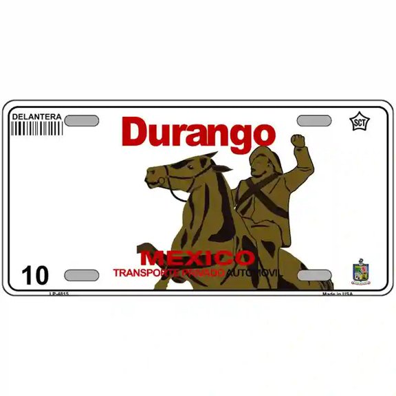 Durango Mexico Novelty Metal License Plate 24" x 12" Large