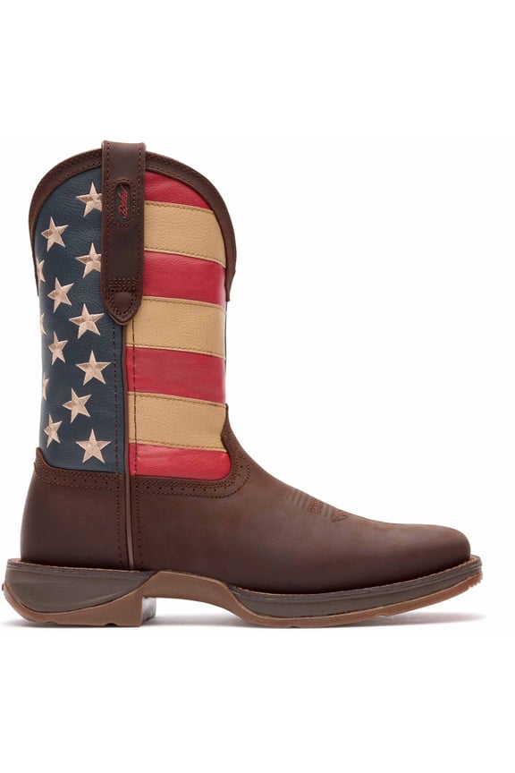 Patriotic Pull-On Western Flag Boot