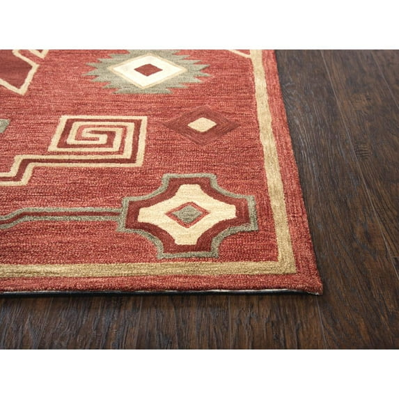 Durango Red 5' x 8' Hand-Tufted Rug- DR1001
