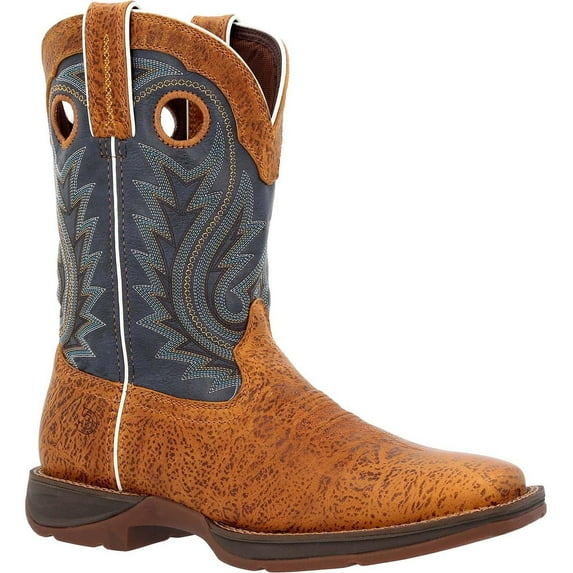 Durango Rustic Tan Navy Western Boot Size 7.5(W)