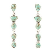 Durango Turquoise and Sterling Silver Linear Post Earrings