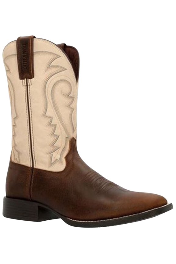 Men's Westward Western Boot Broad Square Toe Off White 10 D(M) US