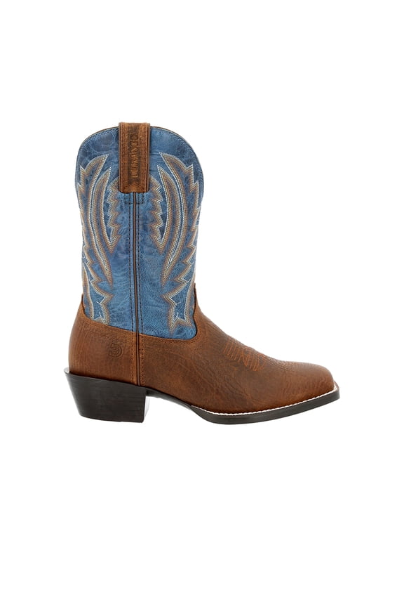Mens Westward TooledInlay Square Toe Pull On Cowboy Mid Calf Boots