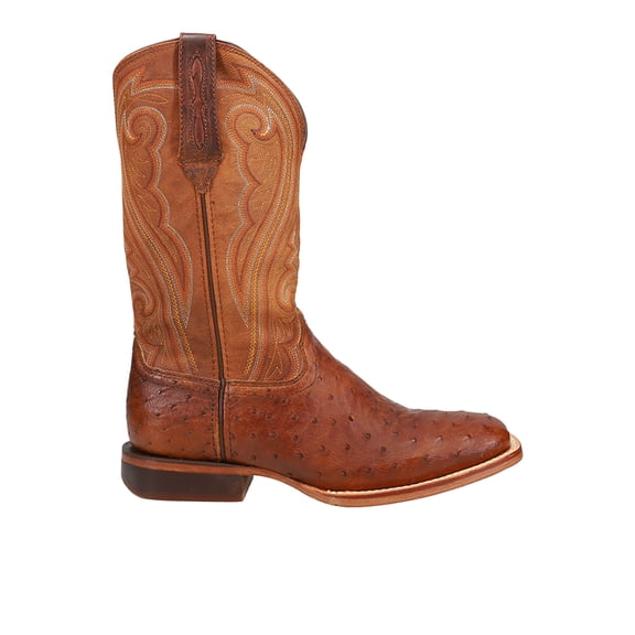 Durango Womens Premium Exotic Full Quill Ostrich Embroidered Square Toe Pul