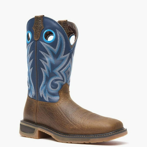 Durango® WorkHorse™ Worn Saddle and Denim Blue Western Work Boot