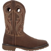 Durango  Workhorse Work Boot, Bark Brown And Glazed Cognac, Size 8.5W
