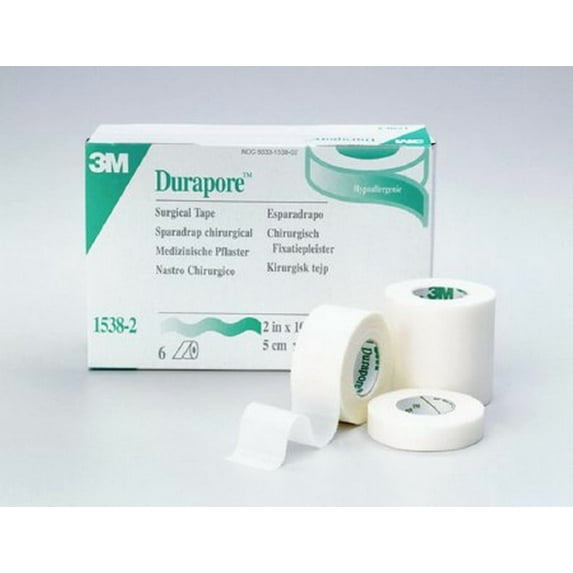 Durapore Medical Tape Silk-Like Cloth 2 Inch X 10 Yard White NonSterile, 1538-2 - EACH