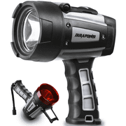 Durapower Rechargeable IP68 Waterproof LED Spotlight, 1400FT Long Beam Handheld Flashlight with Adjustable Stand
