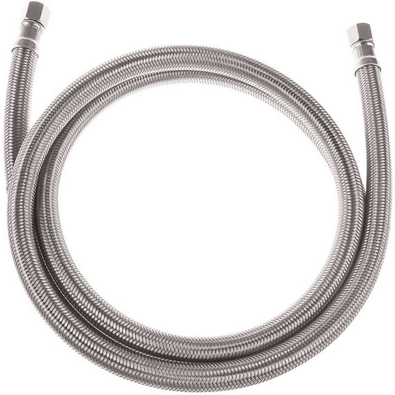 Durapro 231310 1/4 in. Compression x 1/4 in. Compression x 5 ft. Braided Stainless Steel Ice Maker Supply Line