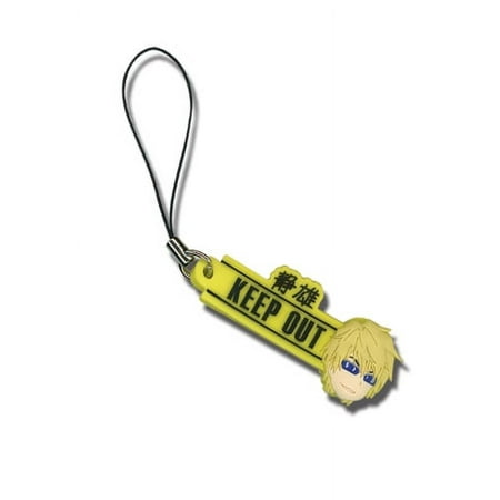Durarara Keep Out Shizuo Anime Cell Phone Charm Keychain GE-7562