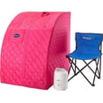 thumbnail image 1 of Durasage Foldable Home Steam Sauna with 800W Generator, 60-Min Timer & Chair, 1 of 5