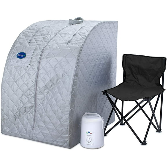 Durasage Portable Steam Sauna for Home with 800W Generator, Timer & Chair