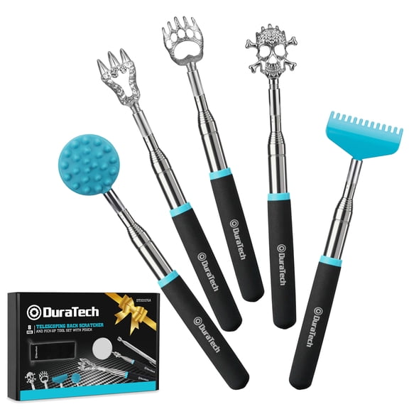 Duratech5-Piece TelescopingBackScratcherandPick-UpToolSetWithPouch