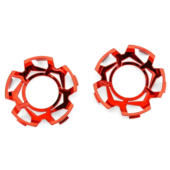 Duratrax Clip-Lock Wheel Face Red Chrome for Ripper 3.8" Wheel 2 DTX2827