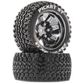 thumbnail image 1 of Duratrax Picket ST 2.8 Mounted Black Chrome 14mm Hex 2 DTXC5203 RC Tire, 1 of 2
