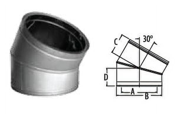 Duravent 22DT-E30 22" Inner Diameter - Stainless Steel