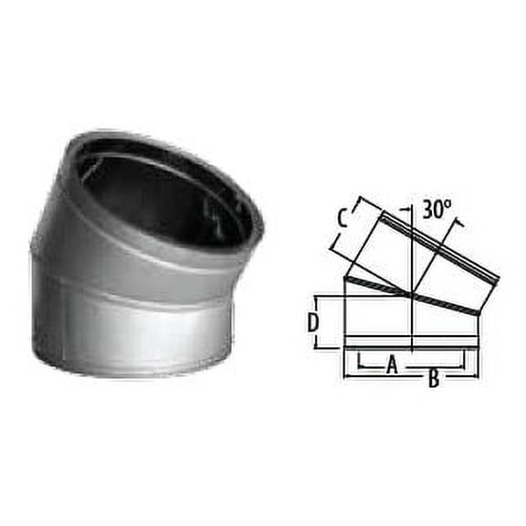 Duravent 22DT-E30 22" Inner Diameter - Stainless Steel