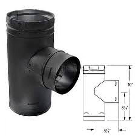 Duravent 3" Tee Cap PelletVent BLACK