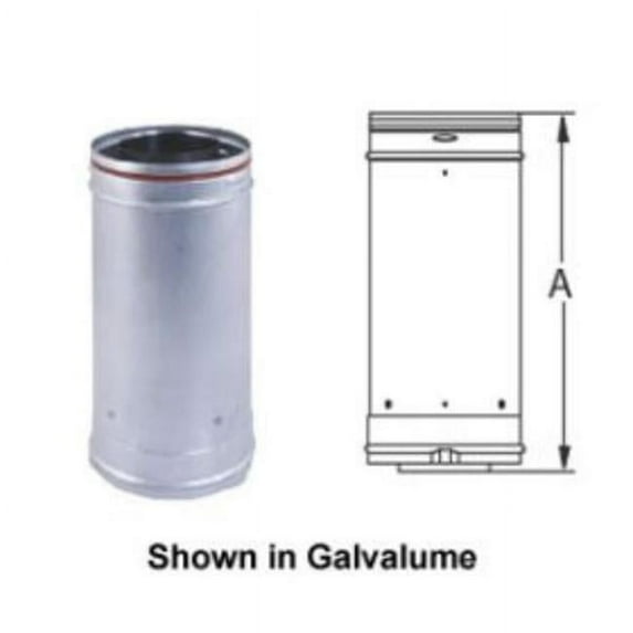 Duravent D35CVS-12 3 x 5 in. Concentric Vent System Pipe - 12 in. Telescoping Adjustable Length