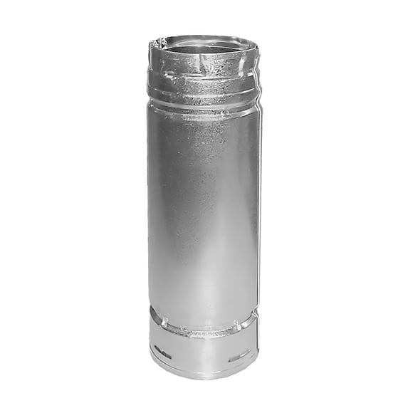 DuraVent PelletVent Double Wall Straight Stove Pipe, 12" L x 3" Diameter