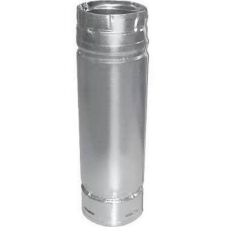 M & G Duravent 3PVP-12A 3 Inch x 12 Inch Pelletvent Pro Pipe Galvalume Outer And 304-alloy Inner Walls Adjusts 4 Inch -10 Inch