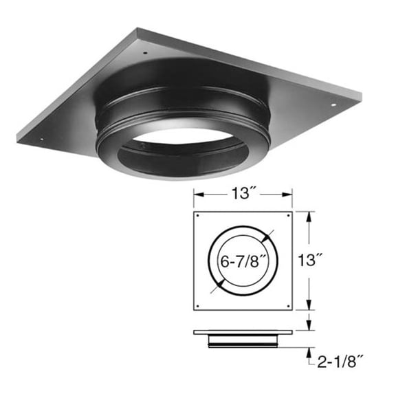 3'' PelletVent Pro Ceiling Support/Wall Thimble Cover - 3PVP-WTC