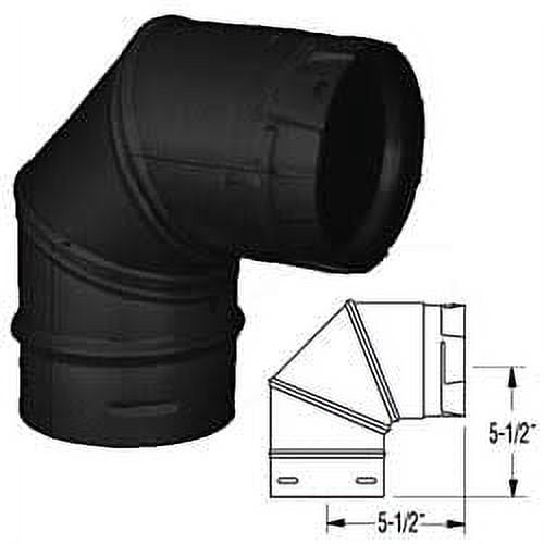 Duravent 4PVL-E90B 4" Inner Diameter - Black