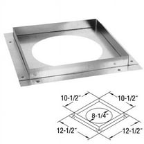 Duravent Chimney 69543 5 in. x 8 in. DirectVent Pro Galvanized Ceiling Firestop