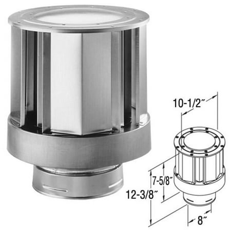 Duravent 58Dva-Vch 5" Inner Diameter Directvent Pro Direct Vent Pipe - Galvanized