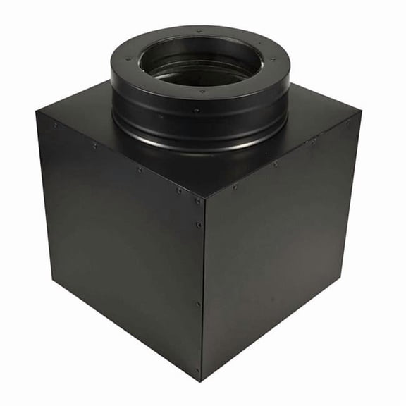 Duravent COP70653 6 in. Duratech Square Ceiling Support, Black - 11 in. Tall