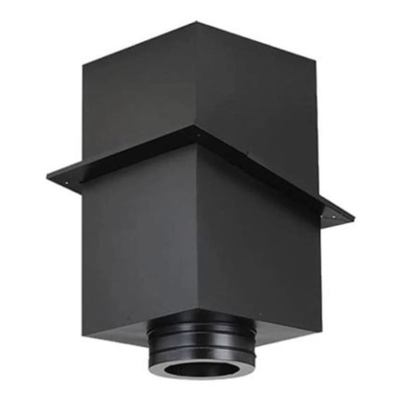 Duravent COP70855 8 in. Duratech Square Ceiling Support, Black - 24 in. Tall