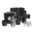 thumbnail image 1 of Duravent 4026007 Powder Coat Black Galvanized Steel Pellet Vent Kit, 1 of 1