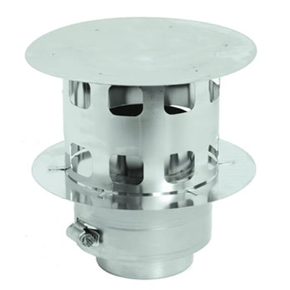 Duravent W2-Rc4 4" Double Wall Rain Cap From The Fasnseal Series - Stainless Steel