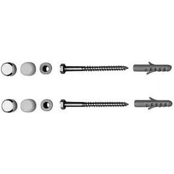 Duravit 006701 Mounting Screws And Caps For Floor Mounted Bidets And Toilets - Chrome