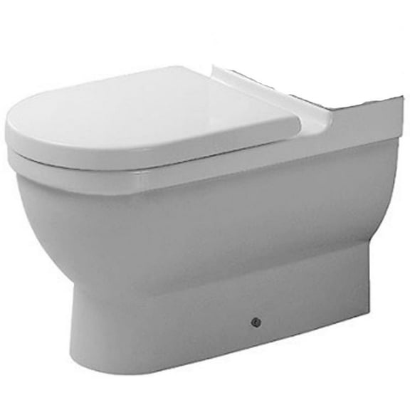 Duravit 012809-Dual Starck 3 Elongated Toilet Bowl Only - White