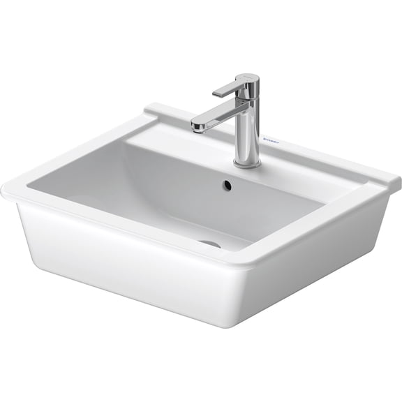 Duravit 0302560000 Starck 3 22" Rectangular Ceramic Drop In Bathroom Sink - White