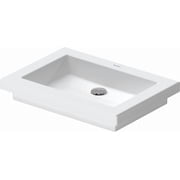 Duravit 031758-0Hole 2Nd Floor 22-7/8" Rectangular Ceramic Vessel Bathroom Sink - White /