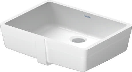 Vero High Gloss White Ceramic Rectangular Undermount Bathroom Sink