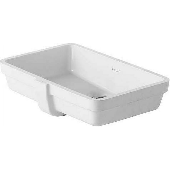 Duravit 033048-0Hole Vero 20-5/8" Rectangular Ceramic Undermount Bathroom Sink - White
