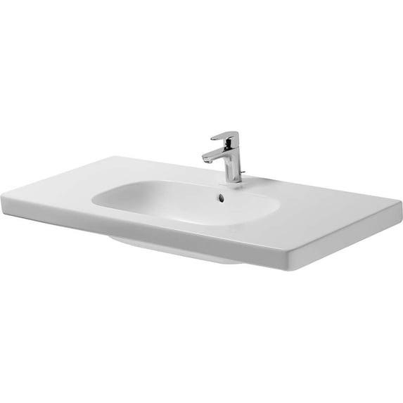 Duravit 034210-3Hole D-Code 41" Vanity Top - White / Glazed Underside