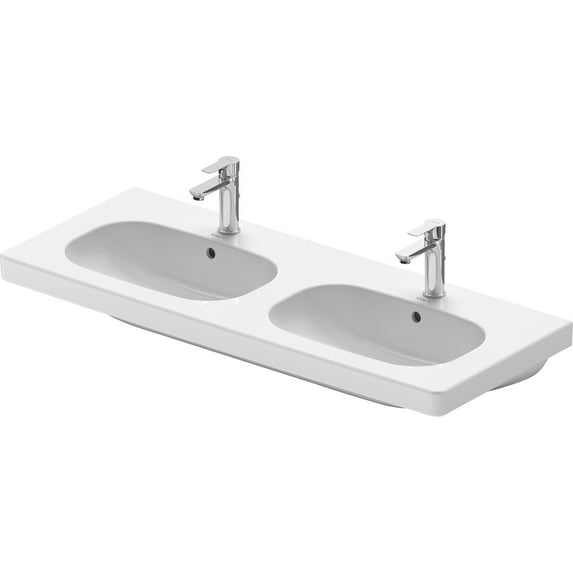 Duravit 03481200002 D-Code 47-1/4" Ceramic Vanity Top - White / Glazed Underside