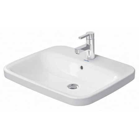 Duravit 037462-1Hole Durastyle 24-1/4" Rectangular Ceramic Drop In Bathroom Sink - White