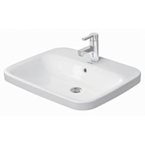 Duravit 037462-1Hole Durastyle 24-1/4" Rectangular Ceramic Drop In Bathroom Sink - White