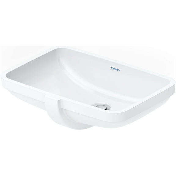 Duravit 039549-0Hole Duravit No. 1 20-5/8" Rectangular Ceramic Undermount Bathroom Sink -