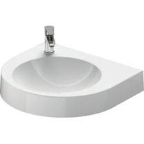 Duravit 044958-1Hole-L Architec 21" Ceramic Vanity Top - White / Glazed Underside