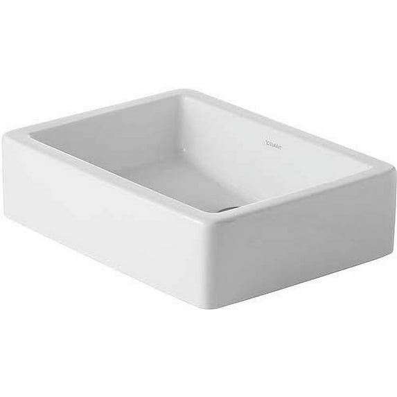 Duravit 045550-0Hole Vero 19-5/8" Rectangular Ceramic Drop In Bathroom Sink - White with