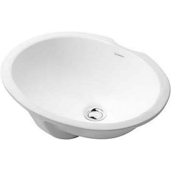 Duravit 048157-0Hole Dune 22-5/8" Oval Ceramic Undermount Bathroom Sink - White
