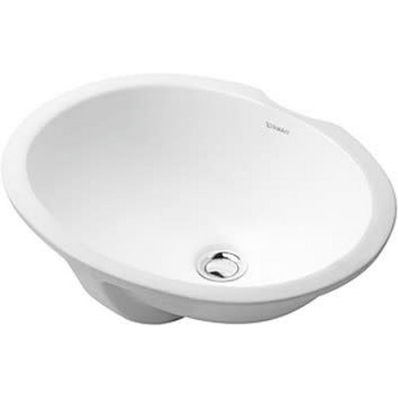 Duravit 048157-0Hole Design Classics 22-5/8" Oval Ceramic Undermount Bathroom Sink - White