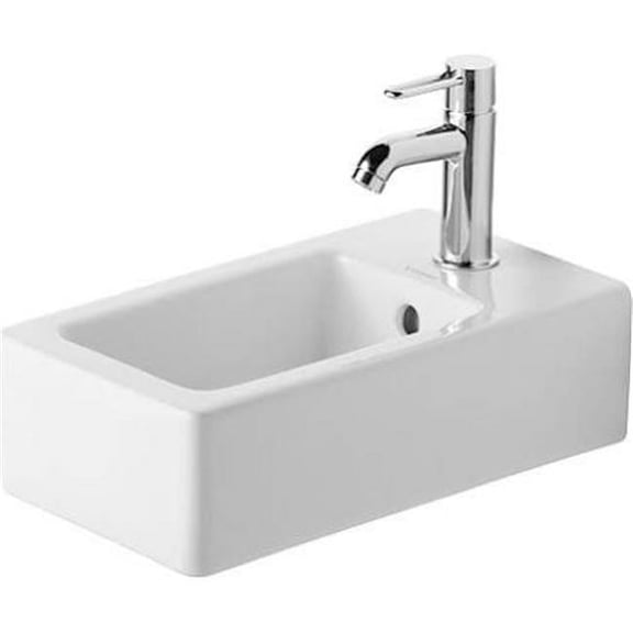 Duravit 0702250000 9 x 17 in. Handrinse Basin of Tap Hole with Overflow